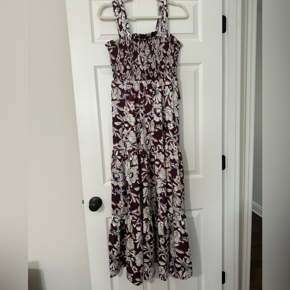 *NEW WITH TAGS* Express Floral Maxi Dress in Burgundy and White